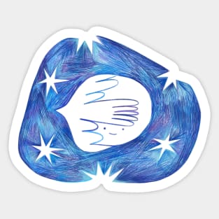 Birdy moon dream Sticker